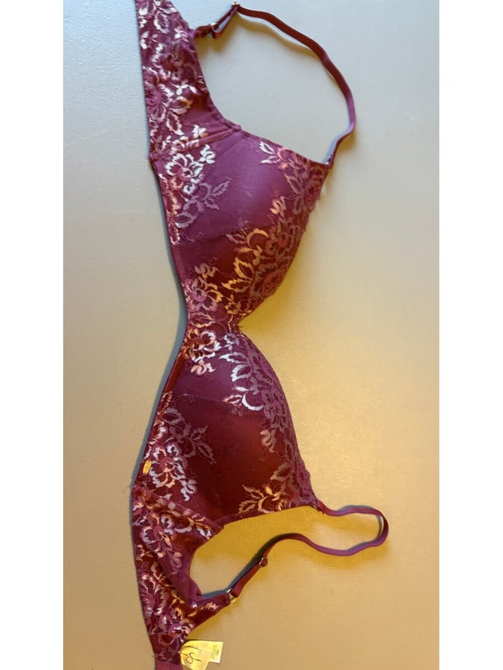 Jessica Simpson Burgundy Lace Bra Size 38C